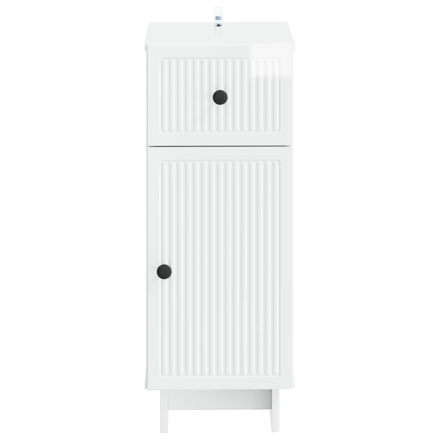 vidaXL Bathroom Storage Cainet EDE High Gloss White 30 x 31 x 80 cm