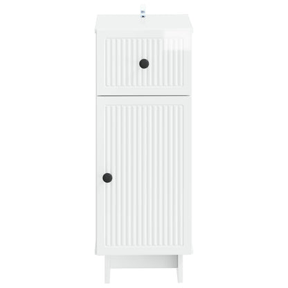 vidaXL Bathroom Storage Cainet EDE High Gloss White 30 x 31 x 80 cm