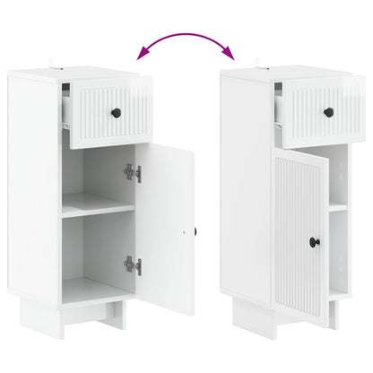 vidaXL Bathroom Storage Cainet EDE High Gloss White 30 x 31 x 80 cm