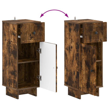 vidaXL Bathroom Storage Cainet EDE Smoked Oak 30 x 31 x 80 cm