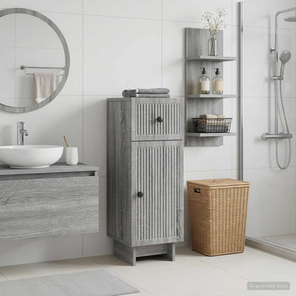 vidaXL Bathroom Storage Cainet EDE Grey Sonoma 30 x 31 x 80 cm