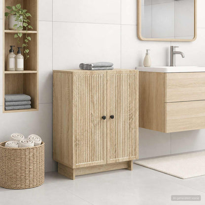 vidaXL Bathroom Storage Cainet EDE Sonoma Oak 59.5 x 31 x 80 cm