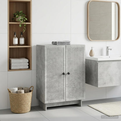 vidaXL Bathroom Storage Cainet EDE Concrete Grey 59.5 x 31 x 80 cm