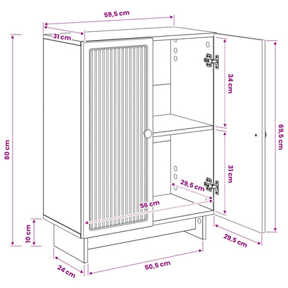vidaXL Bathroom Storage Cainet EDE Concrete Grey 59.5 x 31 x 80 cm
