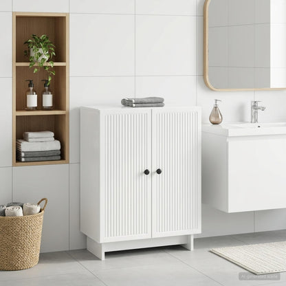 vidaXL Bathroom Storage Cainet EDE High Gloss White 59.5 x 31 x 80 cm