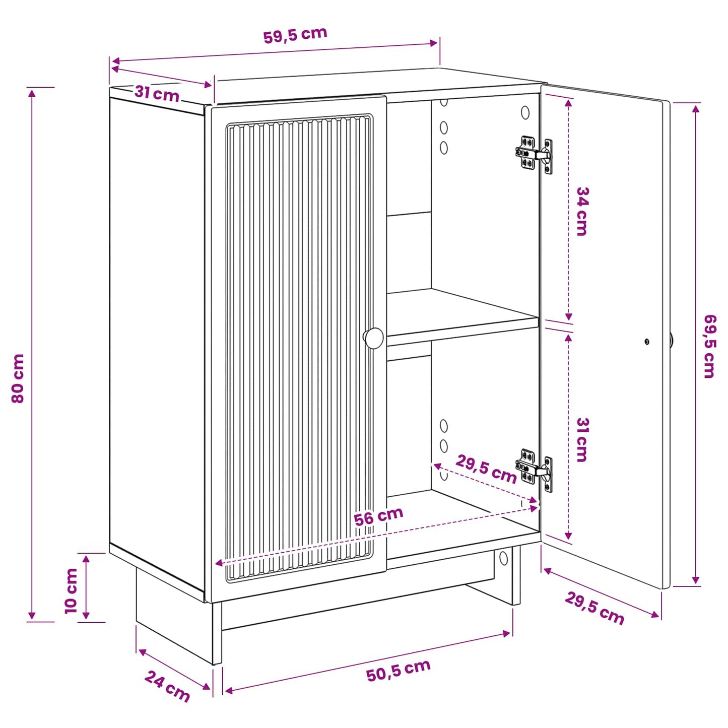 vidaXL Bathroom Storage Cainet EDE Old Wood 59.5 x 31 x 80 cm