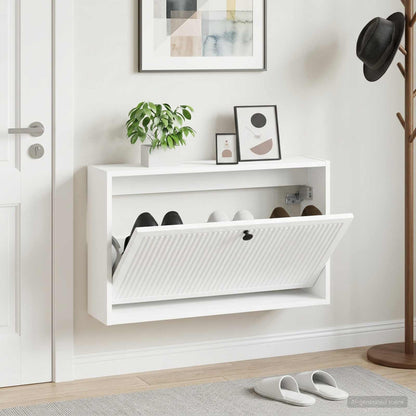 vidaXL Wall-Mounted Shoe Cabinet EDE 71 x 17 x 43 cm Engineered Wood