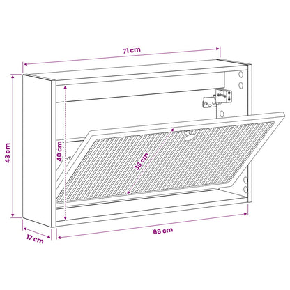 vidaXL Wall-Mounted Shoe Cabinet EDE 71 x 17 x 43 cm Engineered Wood