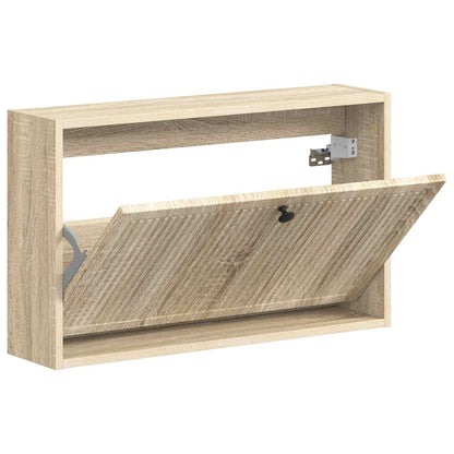 vidaXL Wall-Mounted Shoe Cabinet EDE 71 x 17 x 43 cm Engineered Wood
