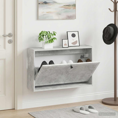 vidaXL Wall-Mounted Shoe Cabinet EDE 71 x 17 x 43 cm Engineered Wood