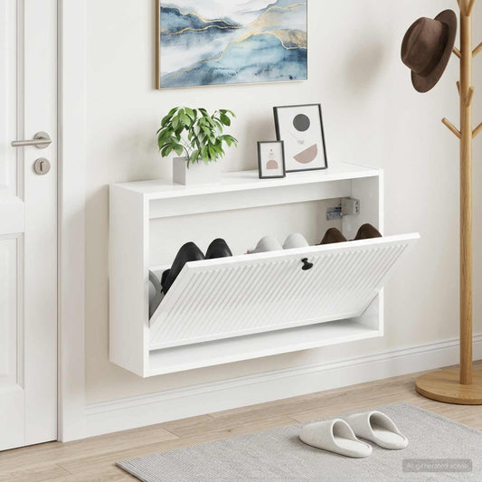 vidaXL Wall-Mounted Shoe Cabinet EDE 71 x 17 x 43 cm Engineered Wood