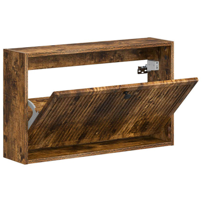 vidaXL Wall-Mounted Shoe Cabinet EDE 71 x 17 x 43 cm Engineered Wood