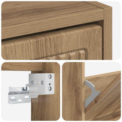 vidaXL Wall-Mounted Shoe Cabinet EDE 71 x 17 x 43 cm Engineered Wood