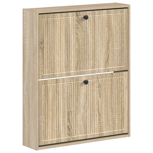 vidaXL Wall-Mounted Shoe Cabinet EDE 71 x 17 x 86 cm Engineered Wood