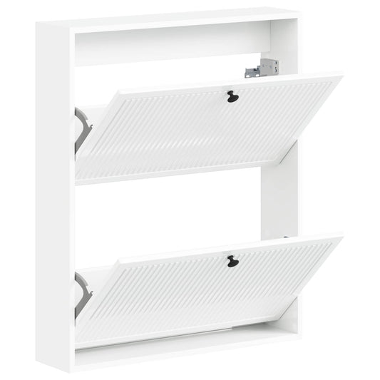 vidaXL Wall-Mounted Shoe Cabinet EDE 71 x 17 x 86 cm Engineered Wood