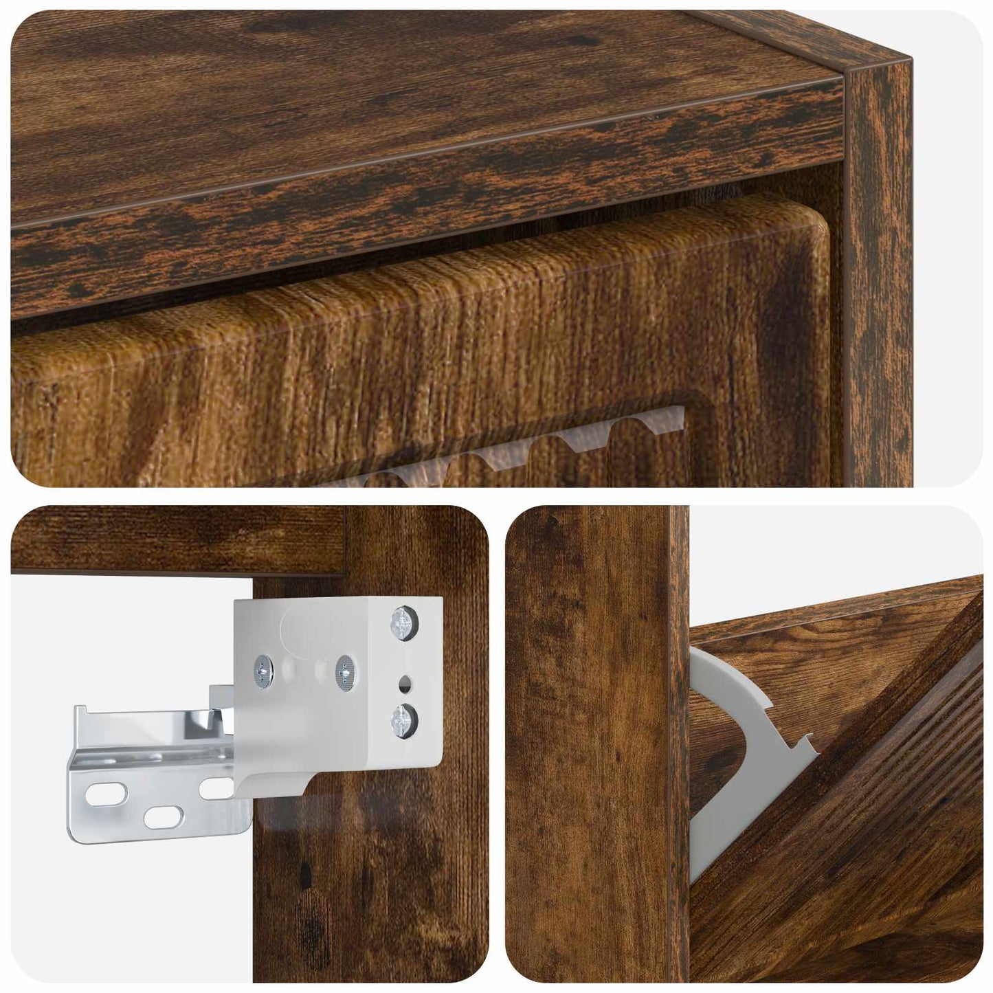 vidaXL Wall-Mounted Shoe Cabinet EDE 71 x 17 x 86 cm Engineered Wood