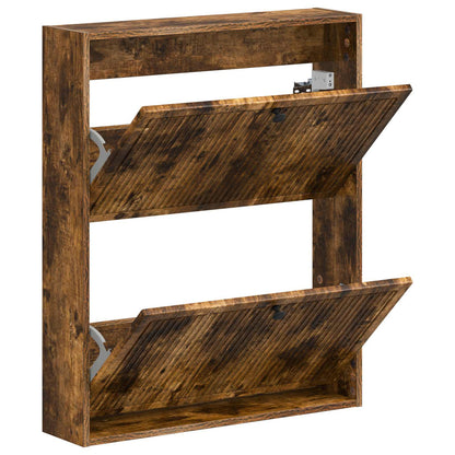 vidaXL Wall-Mounted Shoe Cabinet EDE 71 x 17 x 86 cm Engineered Wood