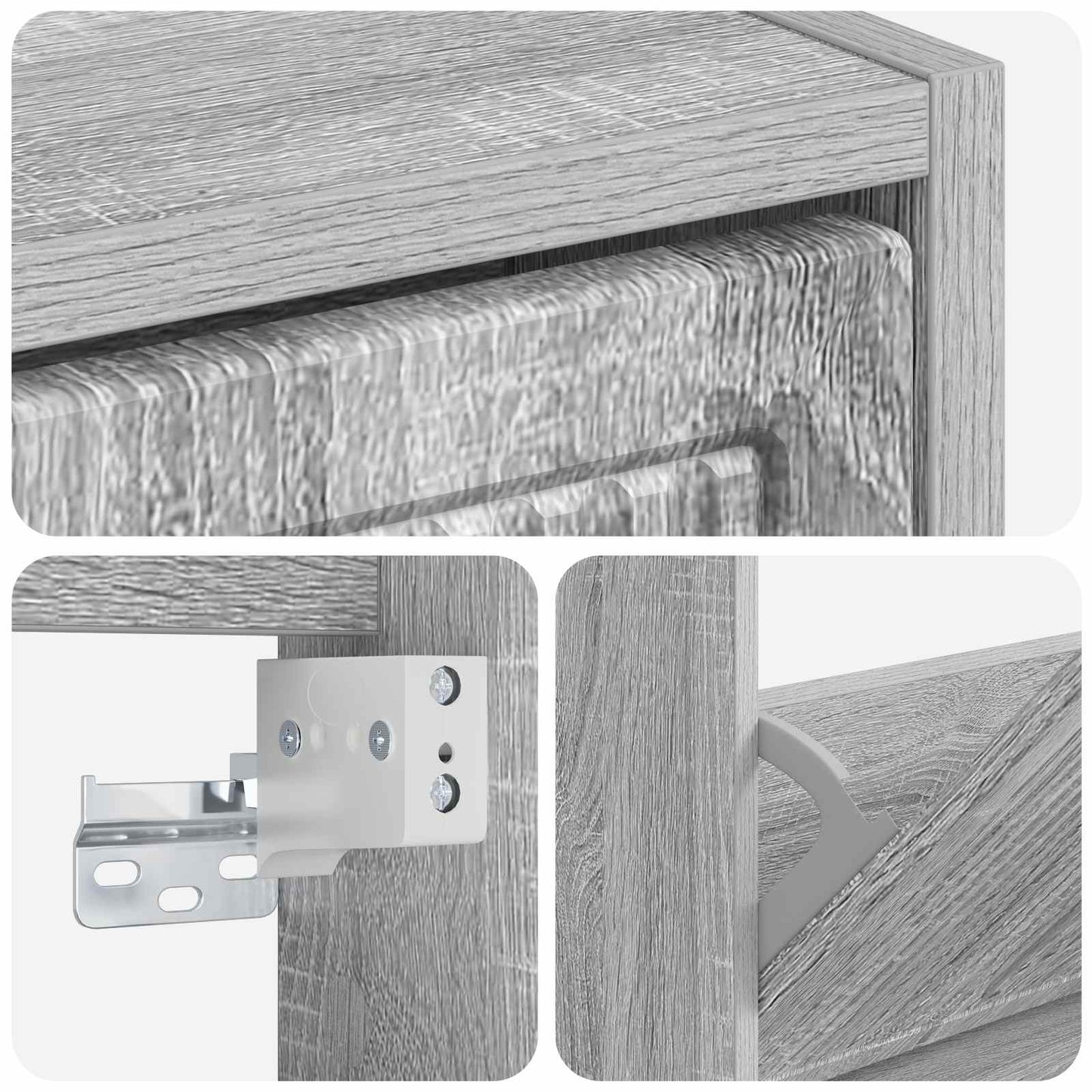 vidaXL Wall-Mounted Shoe Cabinet EDE 71 x 17 x 86 cm Engineered Wood