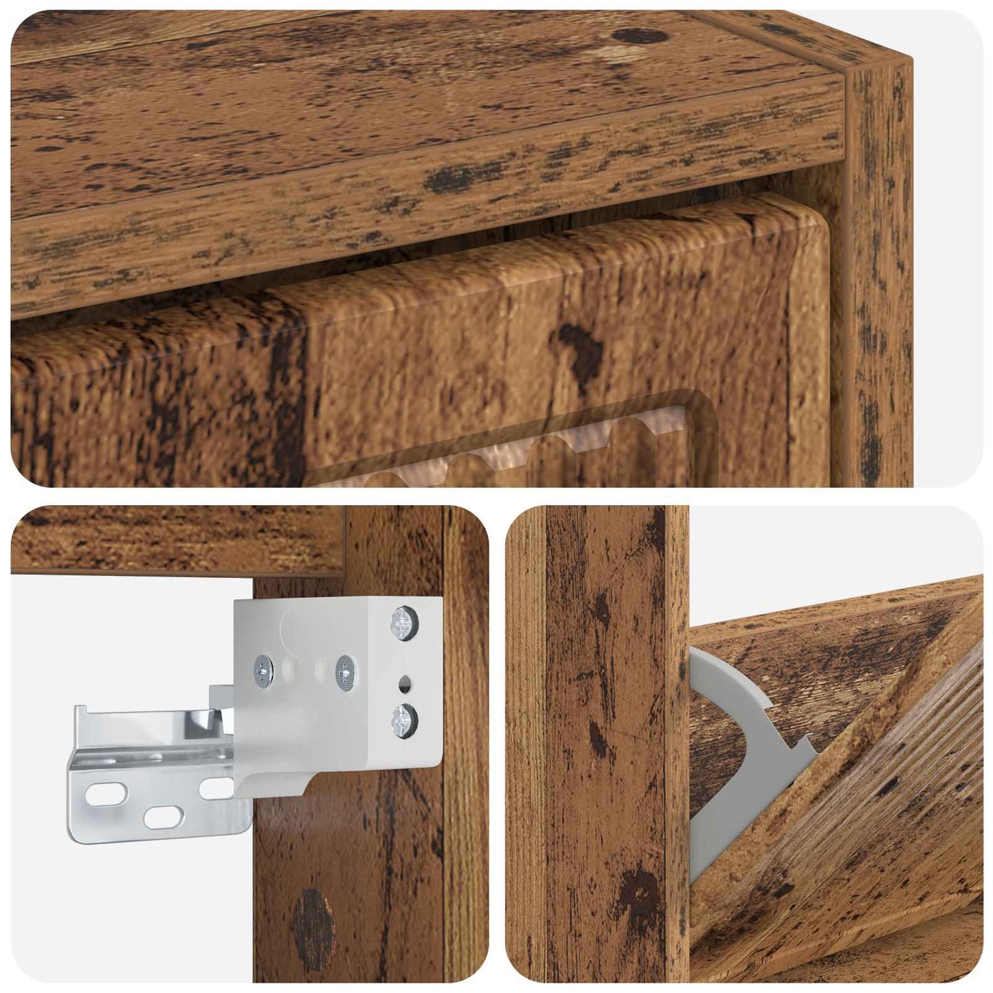vidaXL Wall-Mounted Shoe Cabinet EDE 71 x 17 x 86 cm Engineered Wood