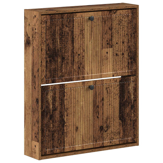 vidaXL Wall-Mounted Shoe Cabinet EDE 71 x 17 x 86 cm Engineered Wood