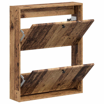 vidaXL Wall-Mounted Shoe Cabinet EDE 71 x 17 x 86 cm Engineered Wood