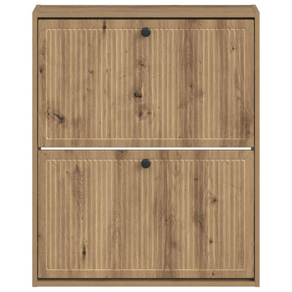 vidaXL Wall-Mounted Shoe Cabinet EDE 71 x 17 x 86 cm Engineered Wood