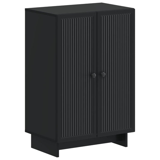vidaXL Shoe Cabinet EDE 59.5 x 39.5 x 90 cm Engineered Wood Black