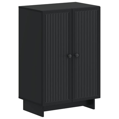 vidaXL Shoe Cabinet EDE 59.5 x 39.5 x 90 cm Engineered Wood Black