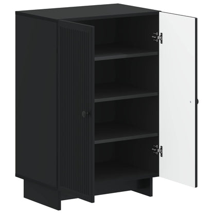 vidaXL Shoe Cabinet EDE 59.5 x 39.5 x 90 cm Engineered Wood Black