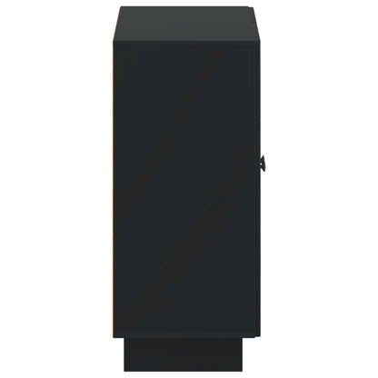 vidaXL Shoe Cabinet EDE 59.5 x 39.5 x 90 cm Engineered Wood Black