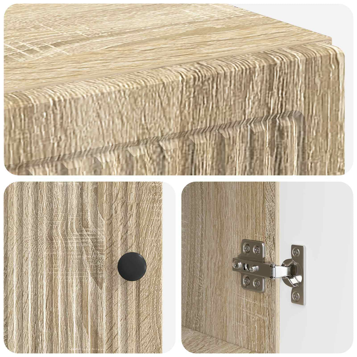 vidaXL Shoe Cabinet EDE 59.5 x 39.5 x 90 cm Engineered Wood Sonoma Oak
