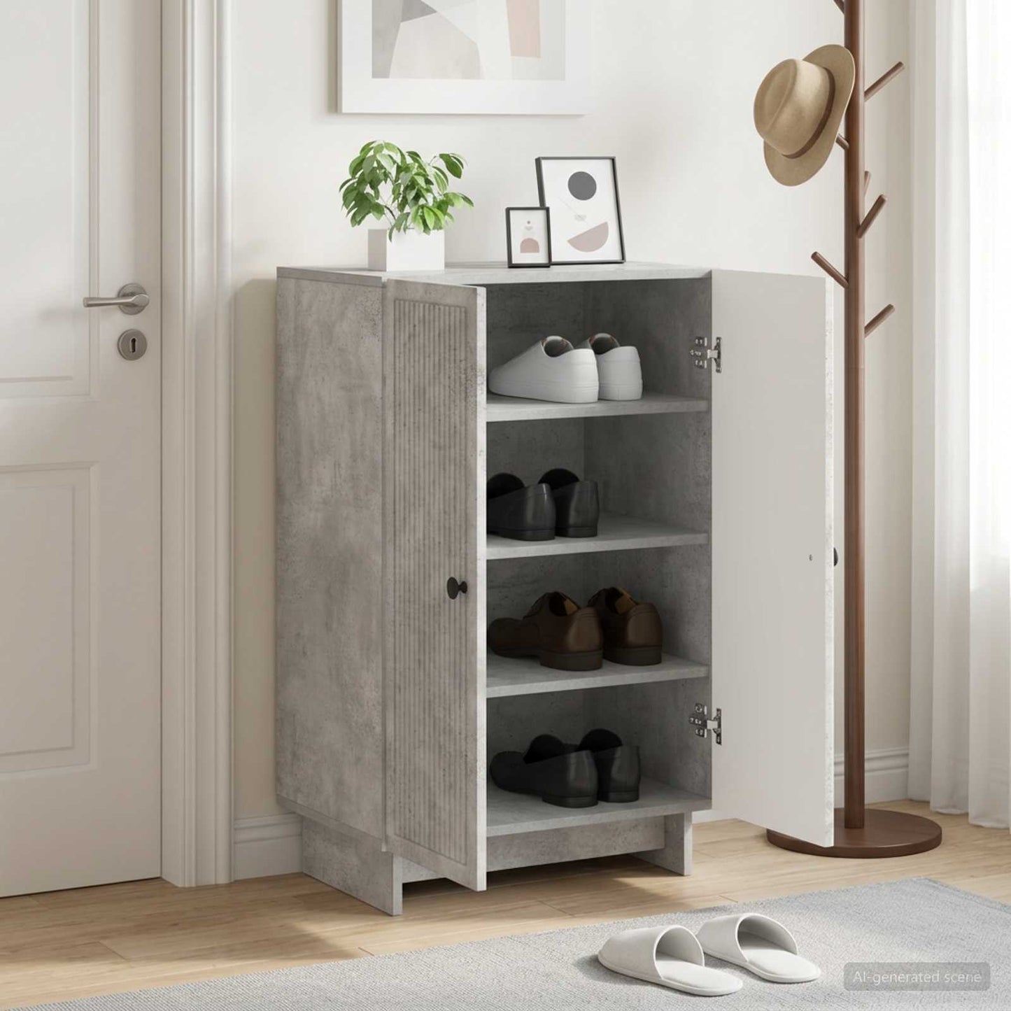 vidaXL Shoe Cabinet EDE 59.5 x 39.5 x 90 cm Engineered Wood