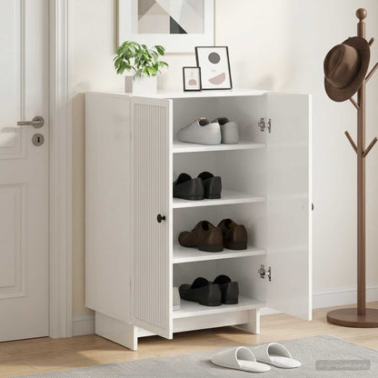 vidaXL Shoe Cabinet EDE 59.5 x 39.5 x 90 cm Engineered Wood