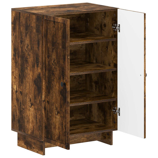 vidaXL Shoe Cabinet EDE 59.5 x 39.5 x 90 cm Engineered Wood Smoked Oak