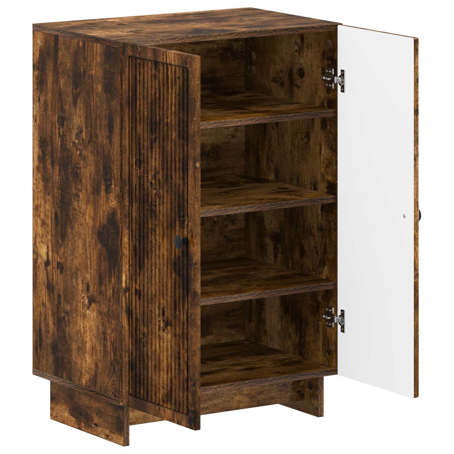 vidaXL Shoe Cabinet EDE 59.5 x 39.5 x 90 cm Engineered Wood Smoked Oak