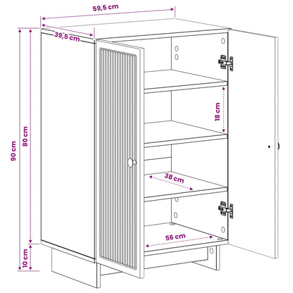 vidaXL Shoe Cabinet EDE 59.5 x 39.5 x 90 cm Engineered Wood Old Wood
