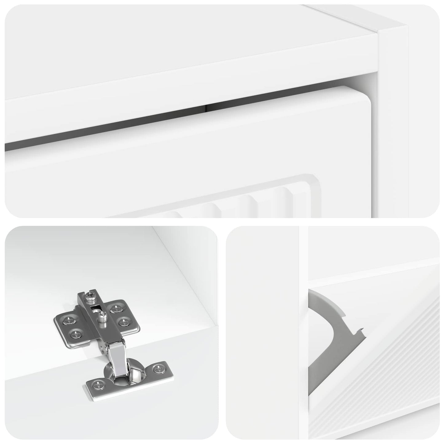 vidaXL Shoe Cabinet EDE 78 x 24 x 103 cm Engineered Wood White