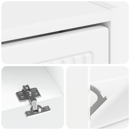vidaXL Shoe Cabinet EDE 78 x 24 x 103 cm Engineered Wood White