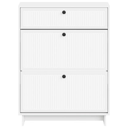 vidaXL Shoe Cabinet EDE 78 x 24 x 103 cm Engineered Wood White
