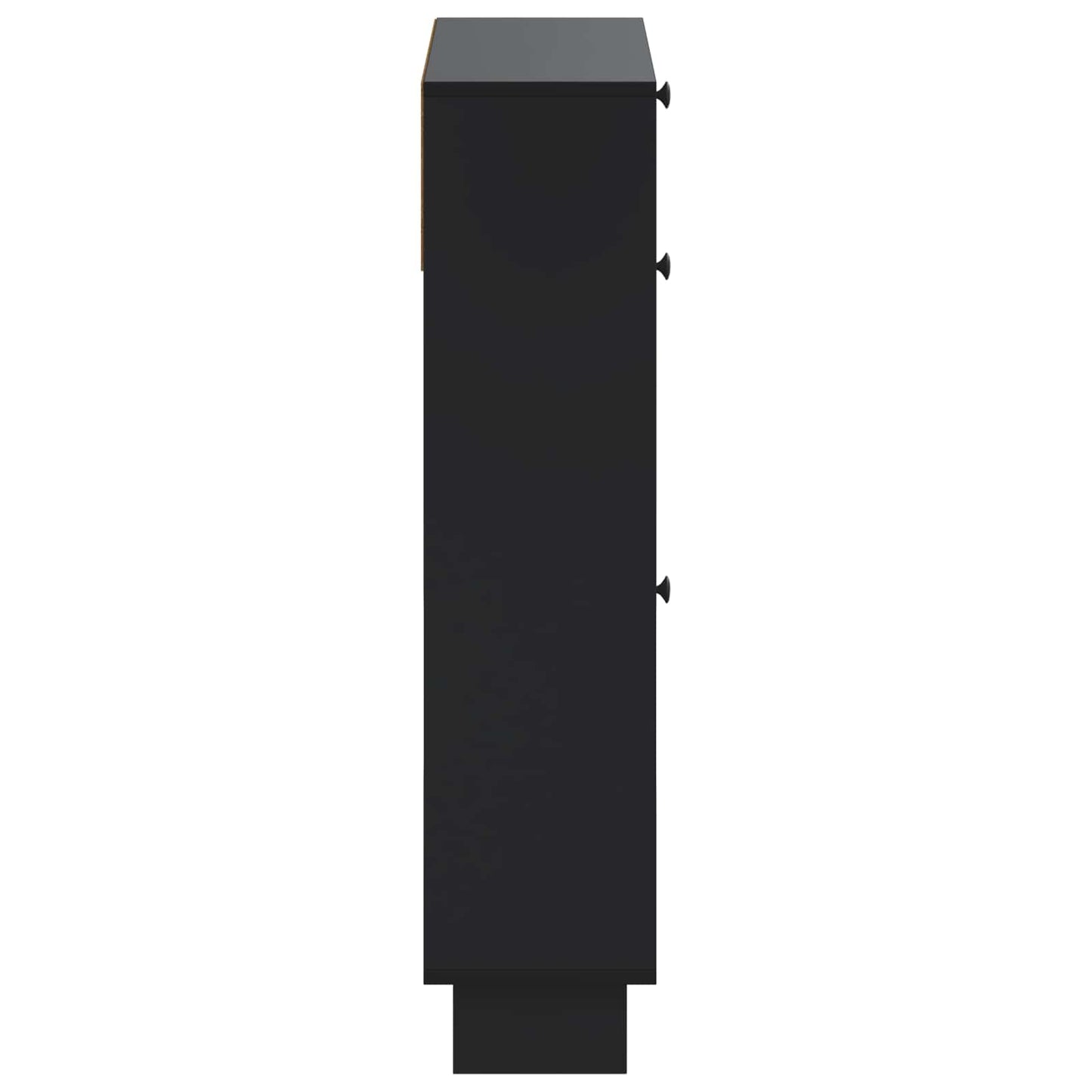 vidaXL Shoe Cabinet EDE 78 x 24 x 103 cm Engineered Wood Black