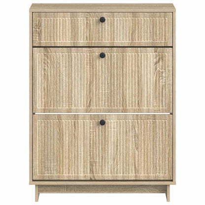vidaXL Shoe Cabinet EDE 78 x 24 x 103 cm Engineered Wood Sonoma Oak