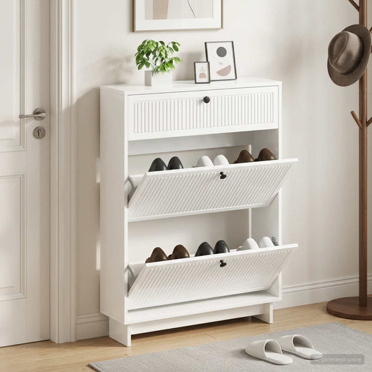 vidaXL Shoe Cabinet EDE 78 x 24 x 103 cm Engineered Wood