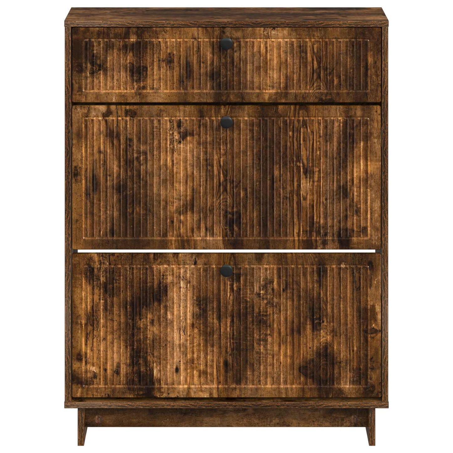 vidaXL Shoe Cabinet EDE 78 x 24 x 103 cm Engineered Wood Smoked Oak