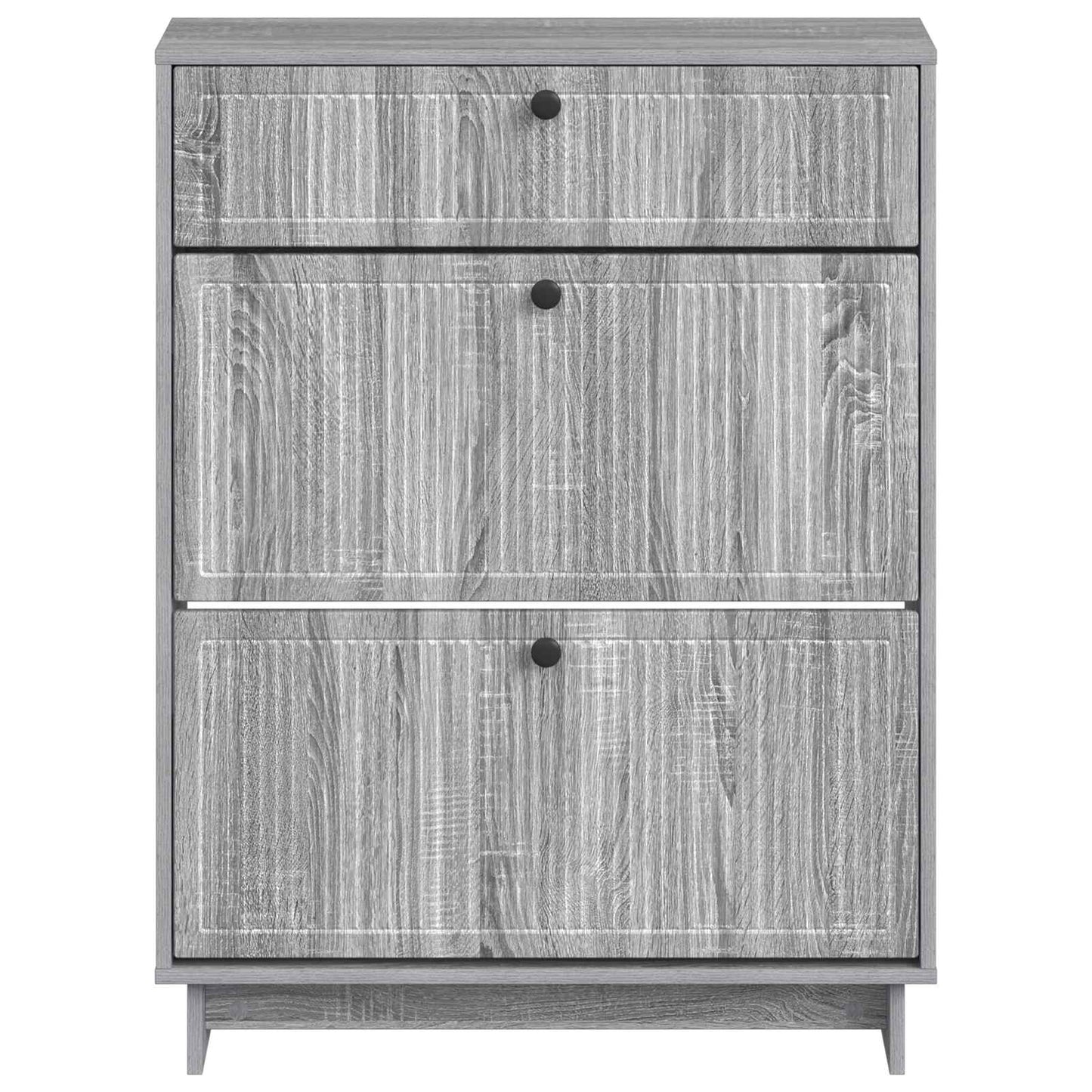 vidaXL Shoe Cabinet EDE 78 x 24 x 103 cm Engineered Wood Grey Sonoma
