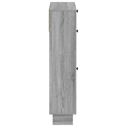 vidaXL Shoe Cabinet EDE 78 x 24 x 103 cm Engineered Wood Grey Sonoma