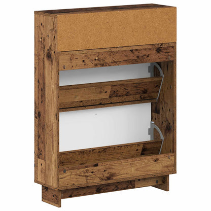 vidaXL Shoe Cabinet EDE 78 x 24 x 103 cm Engineered Wood Old Wood