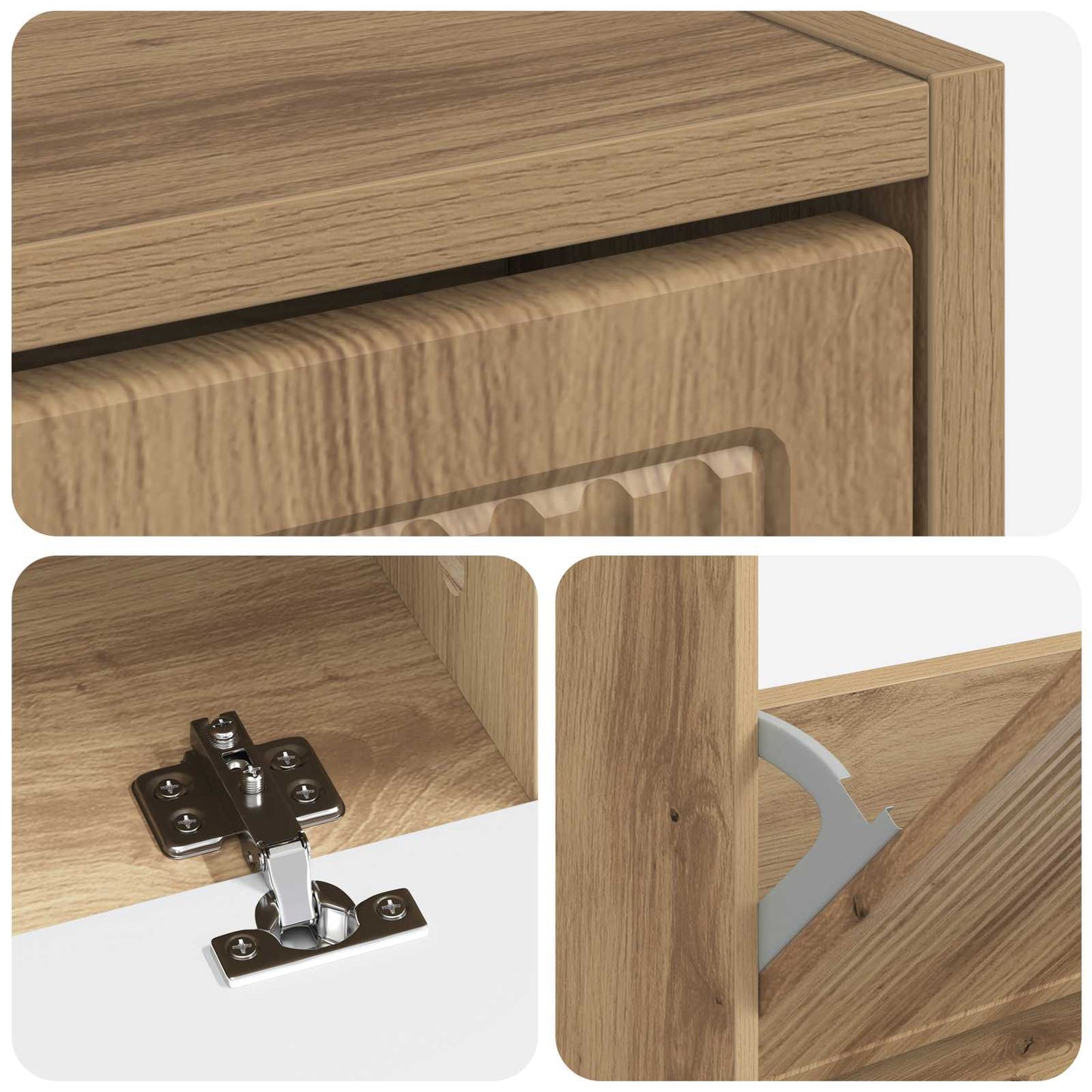 vidaXL Shoe Cabinet EDE 78 x 24 x 103 cm Engineered Wood Artisan Oak