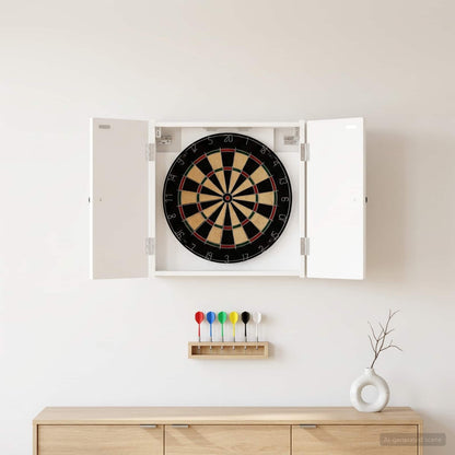 vidaXL Dartboard Cabinet EDE White 52.5 x 10.5 x 53.5 cm