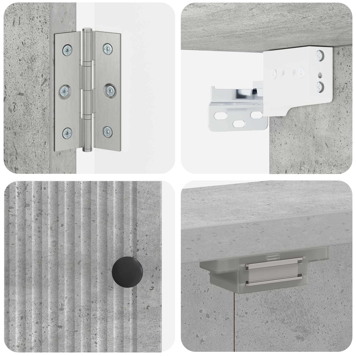 vidaXL Dartboard Cabinet EDE Concrete Grey 52.5 x 10.5 x 53.5 cm