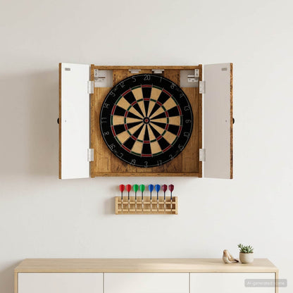 vidaXL Dartboard Cabinet BREDA Old Wood 52.5 x 10.5 x 53.5 cm